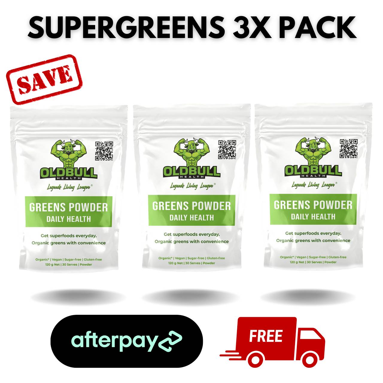 3 PACK GREENS POWDER – Old Bull Health